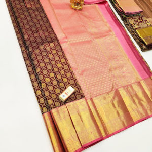 Trendy Design Kanjivaram Pure Wedding Silk Saree Red Color w/ Blouse