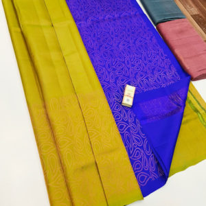 Trendy Design Pure Soft Silk Saree Lemon Yellow Color w/ Blouse