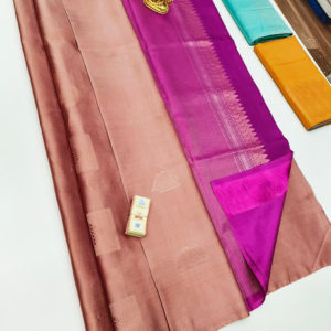 Latest Design Pure Soft Silks Saree Light Brwon Color w/ Blouse
