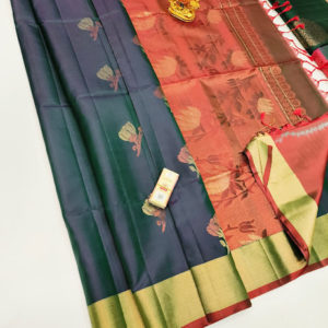 Latest Design Pure Soft Silks Saree Light Gray Color w/ Blouse