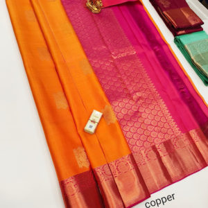 Pure Soft Silks Saree Mango Yellow Color w/ Blouse