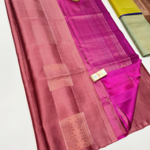Trendy Design Pure Soft Silk Saree Peach Color w/ Blouse