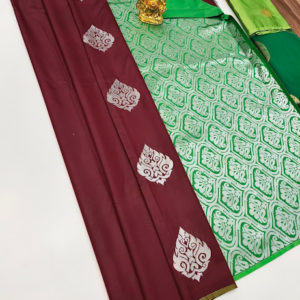 Latest Trendy Design Butta Mphoss Saree Apple Red Color w/ Blouse