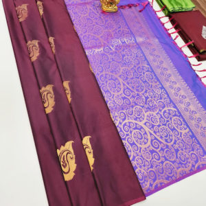 Butta Mphoss Saree Kumkum Red Color w/ Blouse