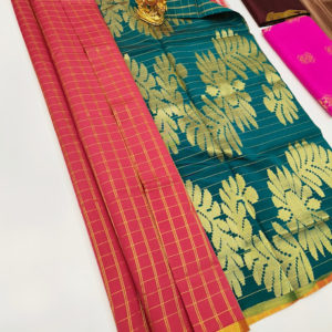Plain Mphoss Saree Art Silk Apple Red Color w/ Blouse