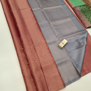 New Design Pure Soft Silks Saree Chocolate Color w/ Blouse
