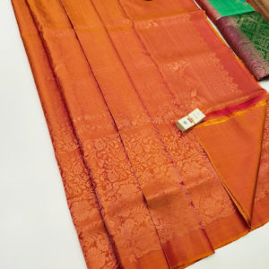 Trendy Design Pure Soft Silks Saree Orange Color w/ Blouse