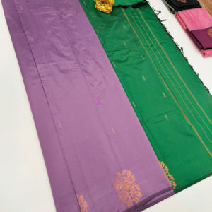 Semi Soft Silk Saree light Weight Violet Color w/ Blouse