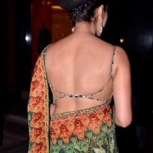 Backless Saree Party Blouse Design Skin Color