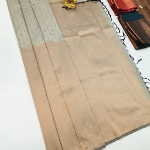 High Fancy Kanjivaram Silk Saree Mix Light Gray Color w/ Blouse