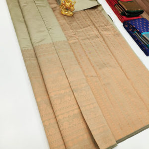 New Design High Fancy Kanjivaram Silk Saree Mix Pista Green Color w/ Blouse