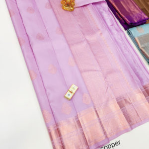 Latest Design Pure Kanjivaram Fancy Silk Saree Lotus Color