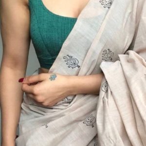 Sleeve Less Party Blouse Teal Green Color