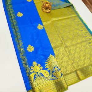 Butta Mphoss Saree Blue Color w/ Blouse