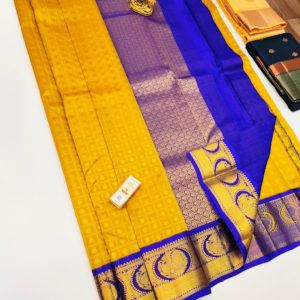 Unique Design Pure Soft Silk Saree Lemon Yellow Color w/ Blouse