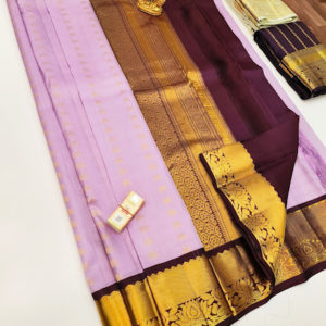 Trendy Design Pure Soft Silk Saree Light Violet Color w/ Blouse