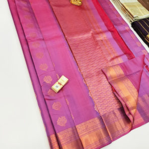 New Design Pure Soft Silk Saree Lotus Color w/ Blouse