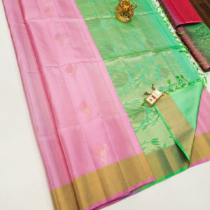 Pure Soft Silk Saree Lotus Color w/ Blouse