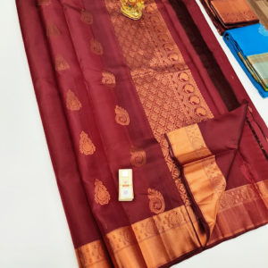 Pure Soft Silk Saree Red Color w/ Blouse