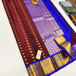 New Design Pure Soft Silk Saree Apple Red Color w/ Blouse