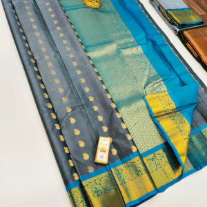 Light Weight Pure Soft Silk Saree Cement Gray Color w/ Blouse