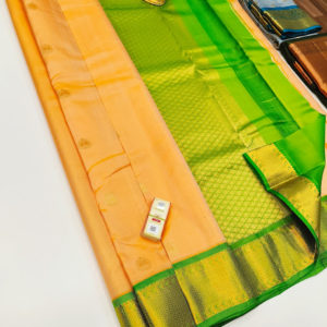 Unique Design Pure Soft Silk Saree Golden Yellow Color w/ Blouse