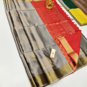 Trendy Design Pure Soft Silk Saree Gray Color