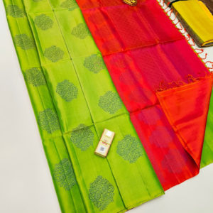 Pure Soft Silk Saree Light Green Color w/ Blouse