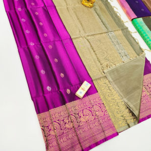 New Design Pure Soft Silk Saree Magenta Color w/ Blouse