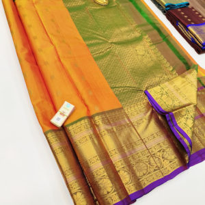 Trendy Design Pure Soft Silk Saree Yellow Color w/ Blouse