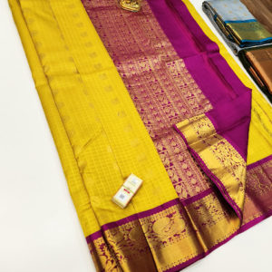 Trendy Design Pure Soft Silk Saree Yellow and Pink Color w/ Blouse