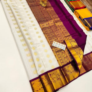 New Design Pure Soft Silk Saree White Color