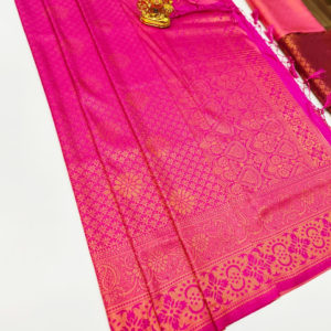 Butta Mphoss Saree Magenta Color w/ Blouse