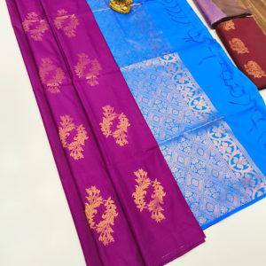 Butta Mphoss Saree Magenta Color w/ Blouse