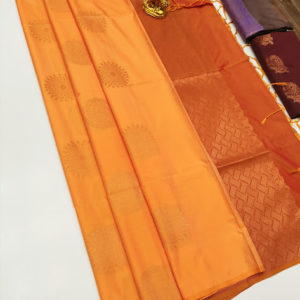 Butta Mphoss Saree Mango Yellow Color w/ Blouse