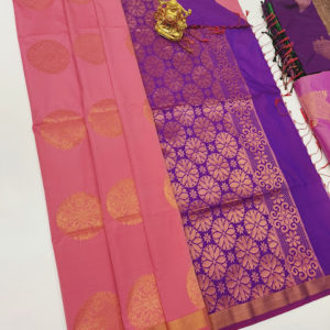 Butta Mphoss Saree Peach Color w/ Blouse