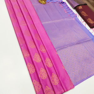 Butta Mphoss Saree Rose Color w/ Blouse
