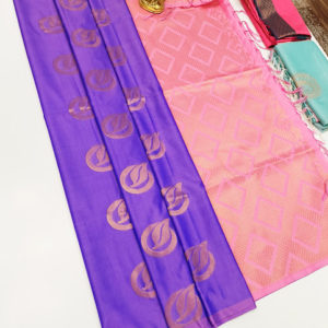 Latest Design Butta Mphoss Saree Violet Color