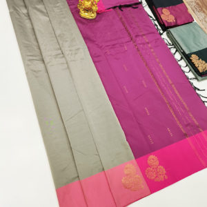 Semi Soft Silk Saree Light Weight Cement Color w/ Blouse