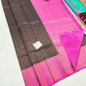 Pure Soft Silk Saree Brown Color w/ Blouse