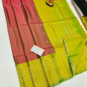 New Color and Design Pure Soft Silk Saree Double Shade Color w/ Blouse