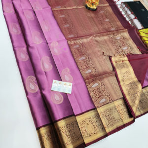 Trendy Design Pure Soft Silk Saree Rose Color w/ Blouse