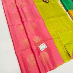 Pure Soft Silk Saree Rose Color w/ Blouse