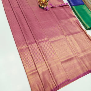 New Design Butta Mphoss Saree Pink Color w/ Blouse