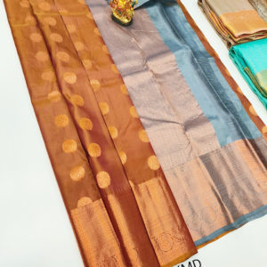 K.M.D Soft 75% Pure Silk Saree Honey Color w/ Blouse