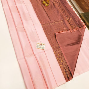 Trendy Design Pure Soft Silk Saree Light Rose Color w/ Blouse