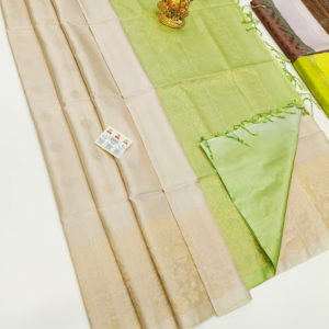 New Design Pure Soft Silk Saree Off White Color w/ Blouse