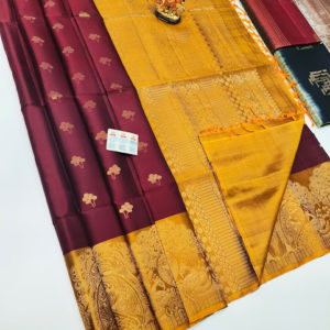 Pure Soft Silks Saree Apple Red Color w/ Blouse