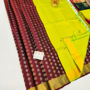 Latest and Trendy Design Pure Soft Silk Saree Apple Red Color w/ Blouse