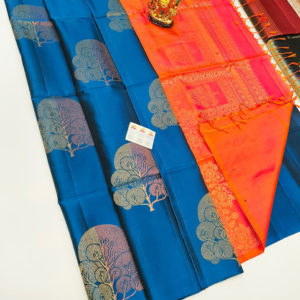 Pure Soft Silks Saree Light Blue Color w/ Blouse